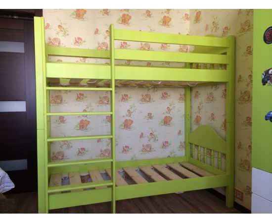 Двухъярусная кровать из массива Фрея-2 (F2), КОД:VMK304, images №4, magsale.ru