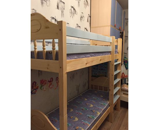 Двухъярусная кровать из массива Фрея-2 (F2), КОД:VMK304, images №2, magsale.ru