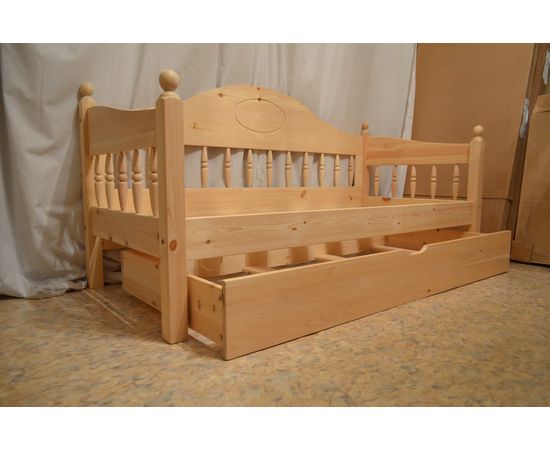 Детская кровать-диван из массива сосны Фрея-1, КОД:VMK340, images №7, magsale.ru