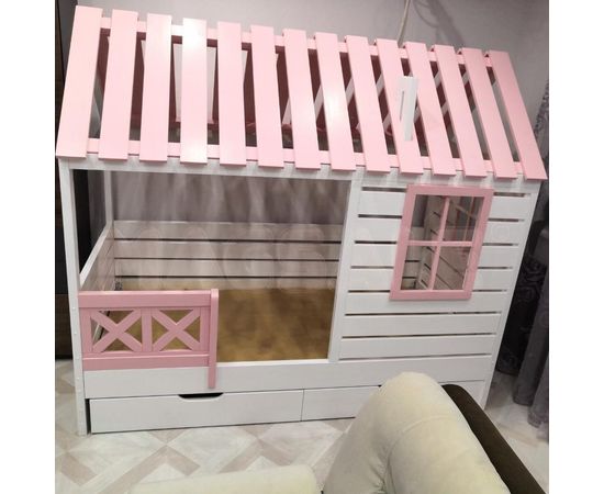 Детская кровать-домик из массива Виктория, КОД:339011, images №3, magsale.ru