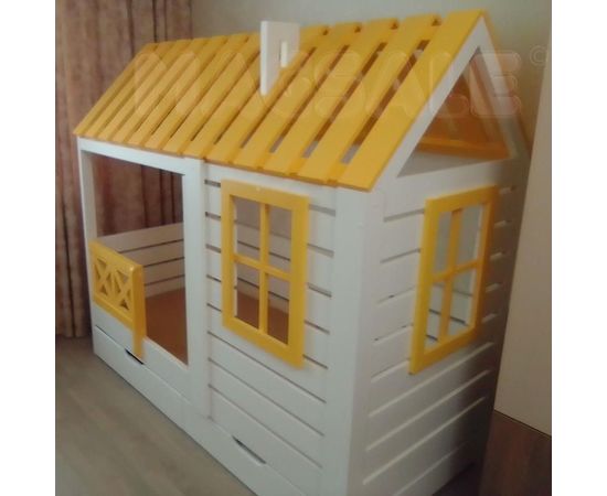 Детская кровать-домик из массива Виктория, КОД:339011, images №1, magsale.ru