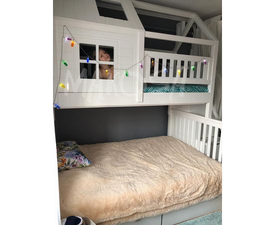 Двухъярусная кровать-домик Долли (массив), КОД:MS4906, images №5, magsale.ru
