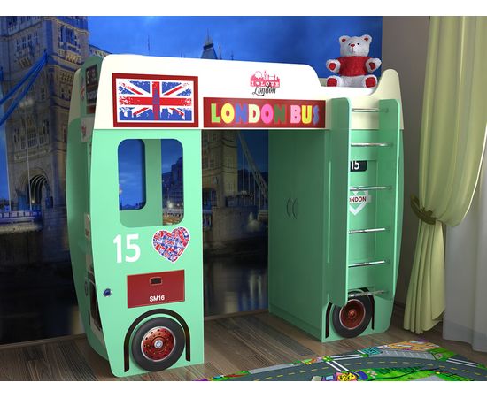 Кровать чердак Автобус, КОД:SL100, images №2, magsale.ru Кровать чердак Автобус, КОД:SL100, images №2, magsale.ru