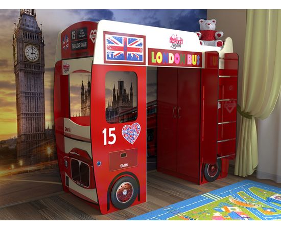 Кровать чердак Автобус, КОД:SL100, images №4, magsale.ru Кровать чердак Автобус, КОД:SL100, images №4, magsale.ru