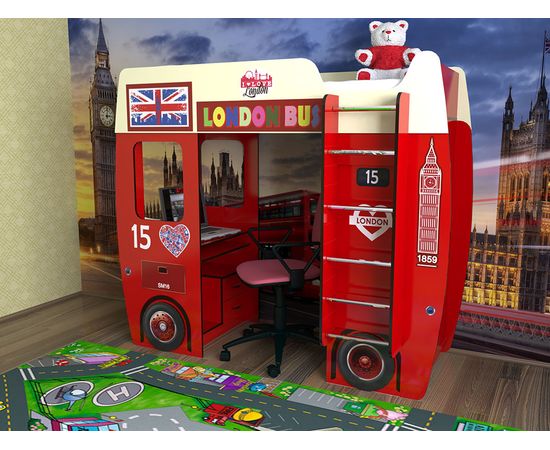 Кровать чердак Автобус, КОД:SL100, images №5, magsale.ru Кровать чердак Автобус, КОД:SL100, images №5, magsale.ru