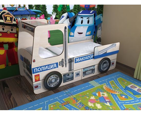 Детская кровать Эвакуатор с ящиками, КОД:SL1082, images №2, magsale.ru