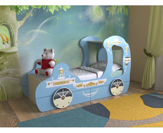 Детская кровать Карета с ящиками, КОД:SL1081, images №3, magsale.ru