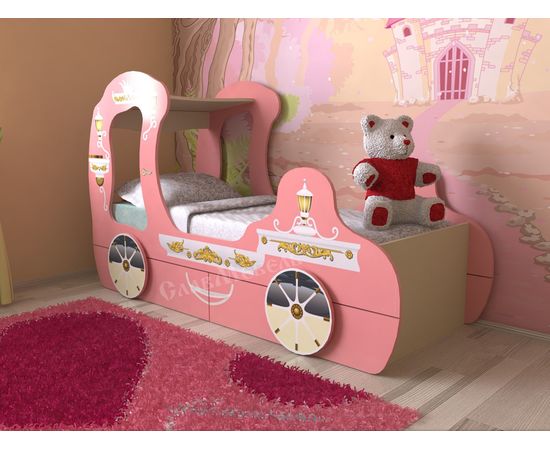 Детская кровать Карета с ящиками, КОД:SL1081, images №1, magsale.ru