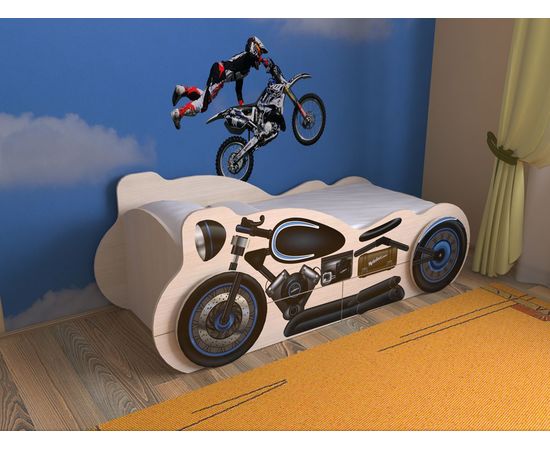 Детская кровать Мотоцикл с ящиками, КОД:SL110, images №3, magsale.ru