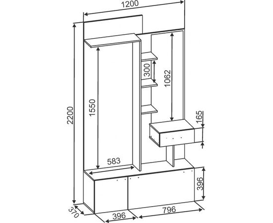 Прихожая Вега, КОД:SL211, images №4, magsale.ru