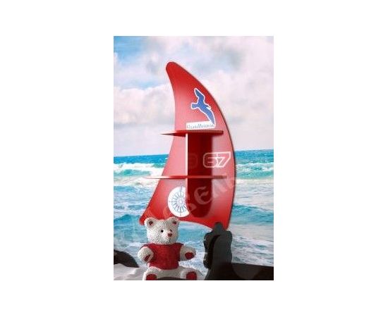 Детская кровать Кораблик с ящиками и парусом, КОД:SL122, images №7, magsale.ru