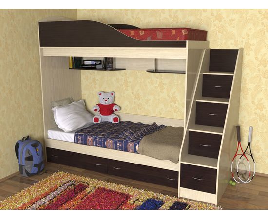 Двухъярусная кровать Дуэт, КОД:SL400, images №9, magsale.ru