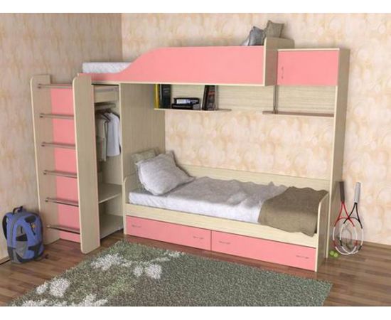 Двухъярусная кровать Дуэт-3 со шкафом, КОД:SL402, images №11, magsale.ru Двухъярусная кровать Дуэт-3 со шкафом, КОД:SL402, images №11, magsale.ru