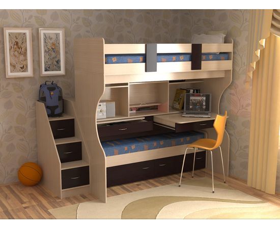 Двухъярусная кровать-трансформер Дуэт-4, КОД:SL404, images №7, magsale.ru