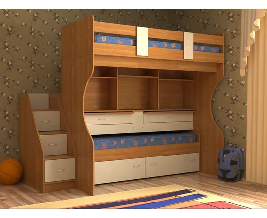 Двухъярусная кровать-трансформер Дуэт-4, КОД:SL404, images №8, magsale.ru