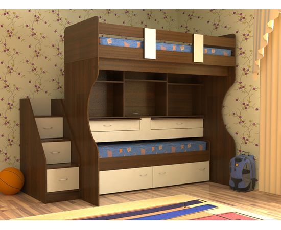 Двухъярусная кровать-трансформер Дуэт-4, КОД:SL404, images №10, magsale.ru