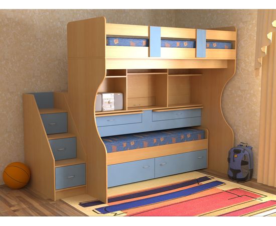 Двухъярусная кровать-трансформер Дуэт-4, КОД:SL404, images №4, magsale.ru