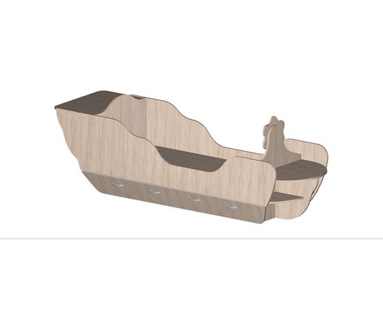 Детская кровать Кораблик с ящиками и парусом, КОД:SL122, images №9, magsale.ru