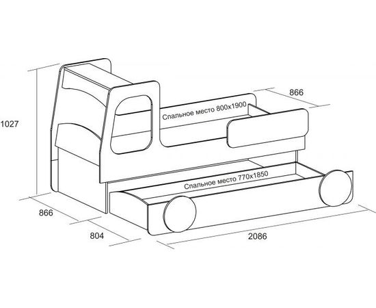 Двухъярусная кровать Пожарная №7, КОД:SL127, images №2, magsale.ru