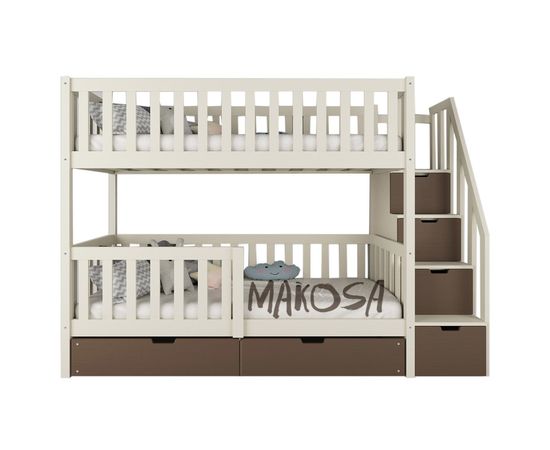 Двухъярусная кровать из массива Марсель, КОД:MS471, images №1, magsale.ru