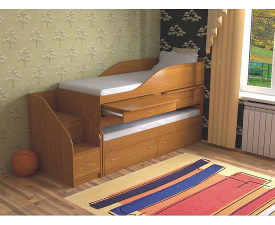 Двухъярусная раздвижная кровать со столами Дуэт-8, КОД:SL408, images №10, magsale.ru